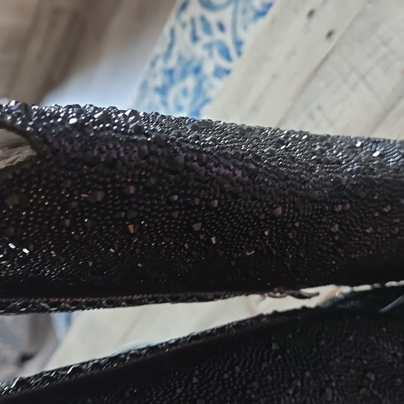 Sparkling Black Heeled Boots for Women - Picture 8 of 17